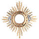Baroque monstrance for Magna Host with angels and red stones, h 46 in s2