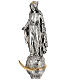Ostensorio Inmaculada Concepción piedras azules radiante latón bicolor 85 cm s2