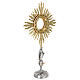 Ostensorio Inmaculada Concepción piedras azules radiante latón bicolor 85 cm s7