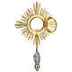 Monstrance of the Immaculate Conception blue stones with two-tone brass rays 85 cm s9