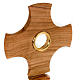 Monstrancja z drewna oliwkowego kształt krzyża s2