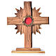 Relicário oliveira cruz resplendor h 20 cm com espaço relíquia dourado s1