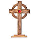 Monstrance H29cm in olive wood, octagonal display in 800 silver s1