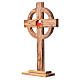 Monstrance H29cm in olive wood, octagonal display in 800 silver s2