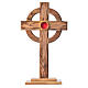 Monstrance in olive wood with rays, 29cm round 800 silver displa s1