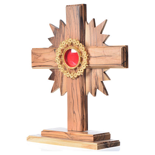 Relicário oliveira cruz resplendor h 20 cm caixa prata 800 2