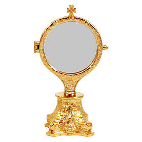 Golden monstrance with decorative capital as base, h. 17.5 cm