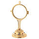 Golden monstrance with decorative stones on the base, h. 18 cm s2