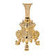 Monstrance with with gold plated Rococo base h 8 1/2 in s3