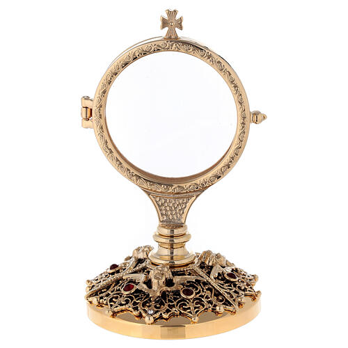 Monstrance decorated base with angels h 6 in 1