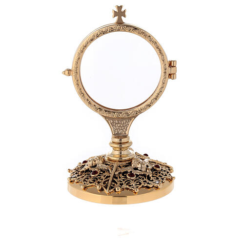Monstrance decorated base with angels h 6 in 6