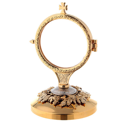 Teca esposizione con base decoro uva e foglie h. 15 cm 1