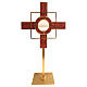 Ostensorio smalto rosso forme geometriche ottone dorato 65 cm s1