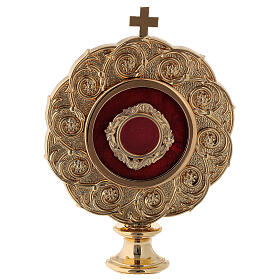 Reliquary in gilded brass H 21 cm