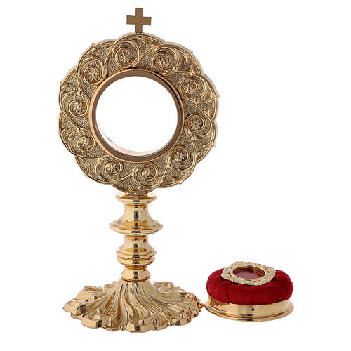 Reliquary in gilded brass H 21 cm 3