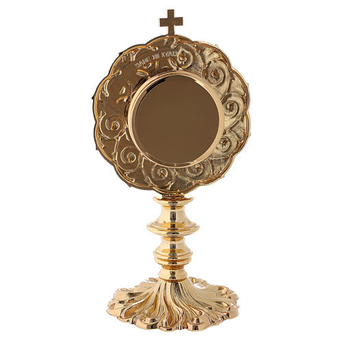 Reliquary in gilded brass H 21 cm 7