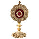 Reliquary in gilded brass H 21 cm s1