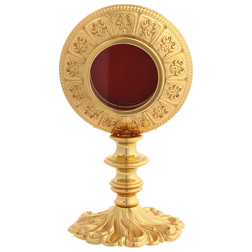 Reliquiario ottone dorato h 21 cm 1