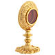 Reliquiario ottone dorato h 21 cm s4