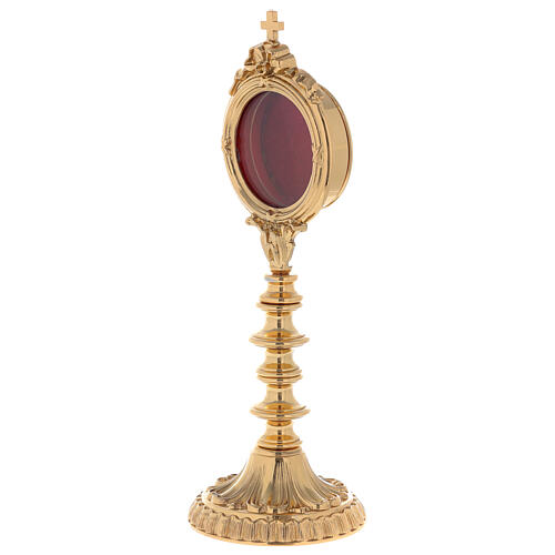 Reliquary H 30cm in gilded brass  3