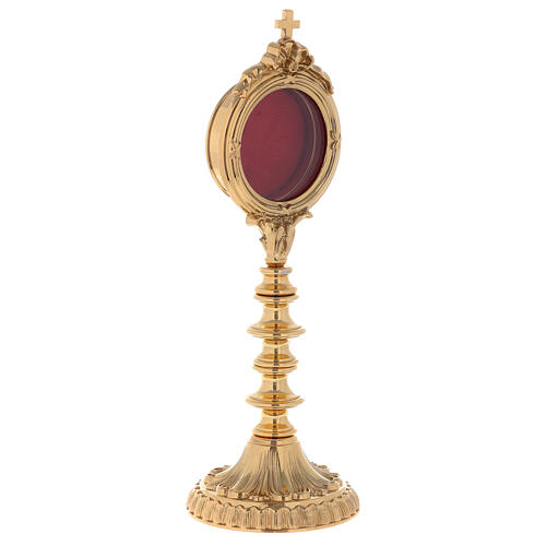 Reliquary H 30cm in gilded brass  4