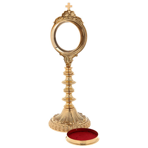 Reliquary H 30cm in gilded brass  7