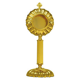 Reliquary in gilded brass H 30cm