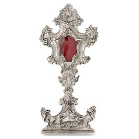 Reliquary in silver-plated brass H 30cm