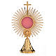 Portareliquia mod. Sole ottone dor. H 21 cm s1