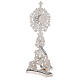 Monstrance in silver cast brass with blue stones H42cm s13