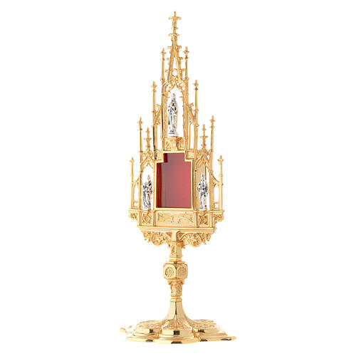 Reliquary, Gothic style in cast brass H51cm | online sales on HOLYART.co.uk