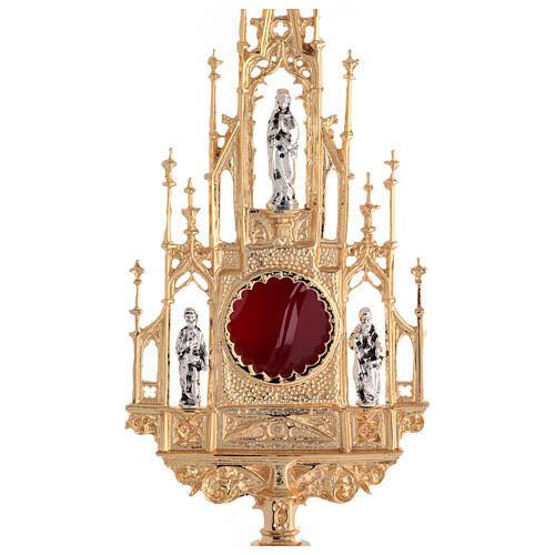 Reliquary, Gothic style in cast brass H51cm 2