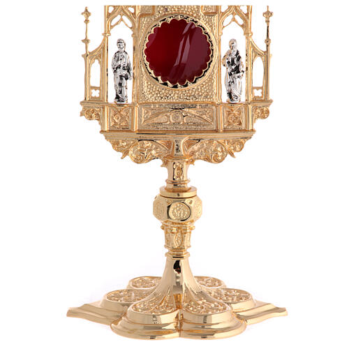Reliquary, Gothic style in cast brass H51cm 5