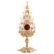 Reliquary, Gothic style in cast brass H51cm s1