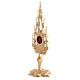 Reliquary, Gothic style in cast brass H51cm s4