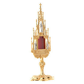 Reliquaire style gotique laiton fondu h 51 cm