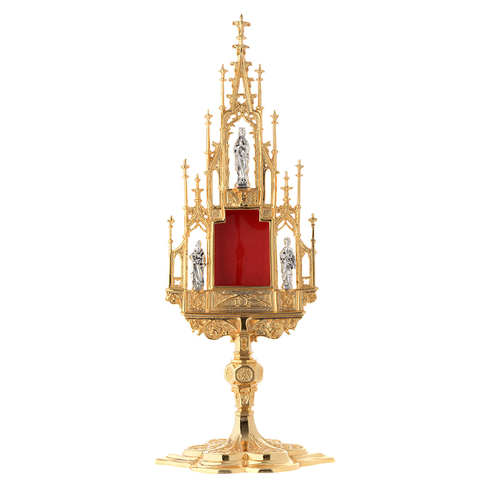 Gothic style reliquary, cast brass H 20 | online sales on HOLYART.com