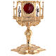Gothic style reliquary, cast brass H 20" s5