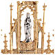 Gothic style reliquary, cast brass H 20" s11