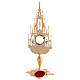 Gothic style reliquary, cast brass H 20" s14