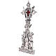 Reliquary Saint Cross silver-plated brass with base s3