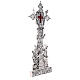 Reliquary Saint Cross silver-plated brass with base s5