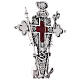 Reliquary Saint Cross silver-plated brass with base s7