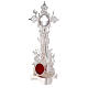 Reliquary Saint Cross silver-plated brass with base s11