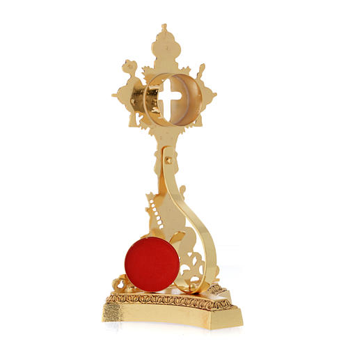 Reliquary of Saint Cross gold-plated brass 5