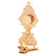Reliquary gold-plated brass cross and decorations s6