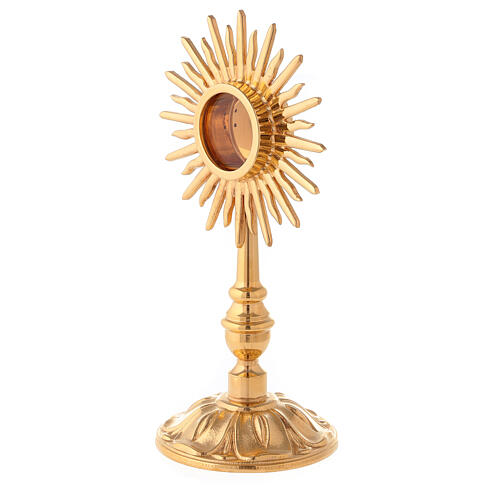 Molina reliquary classic style in golden brass 3
