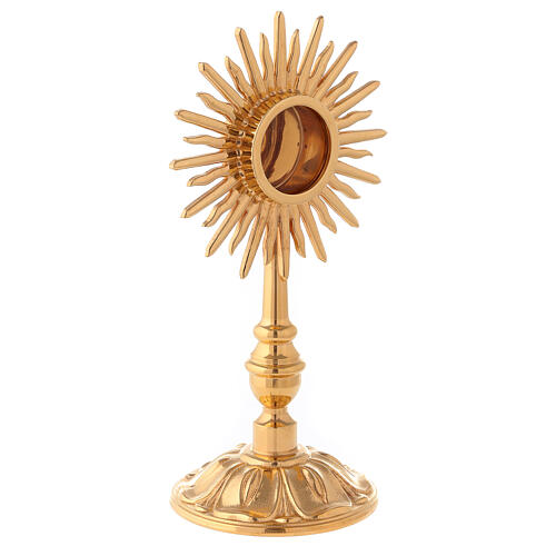 Molina reliquary classic style in golden brass 5