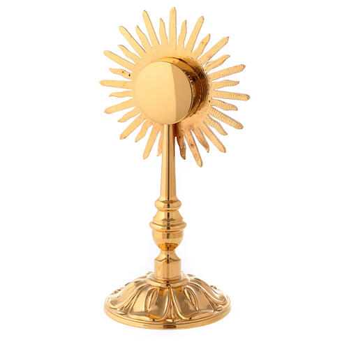 Molina reliquary classic style in golden brass 6