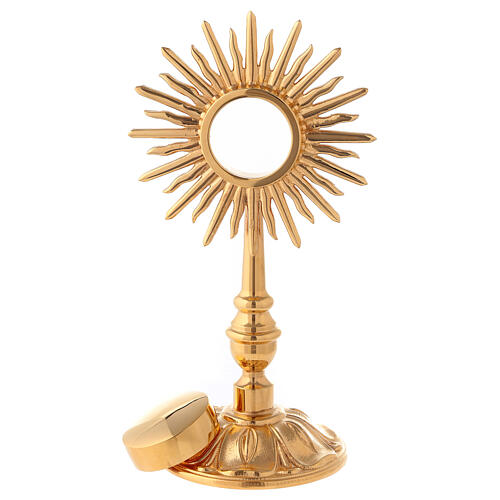Molina reliquary classic style in golden brass 7